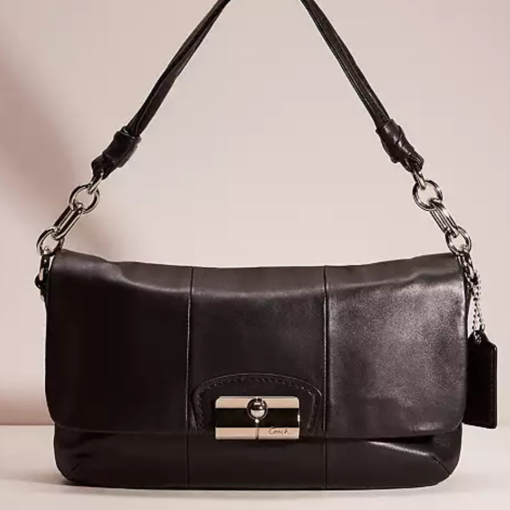 Coach Black Leather Shoulder Bag